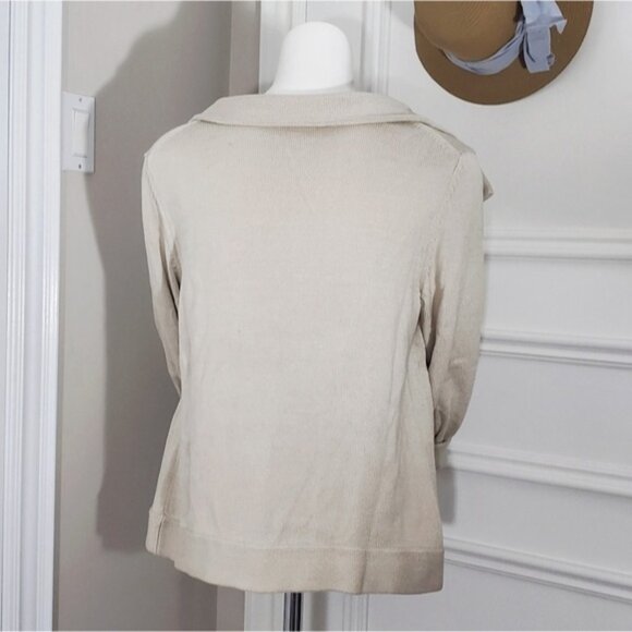 BANANA REPUBLIC Pre-Vintage Cotton Mock Neck Cardigan - Picture 6 of 13